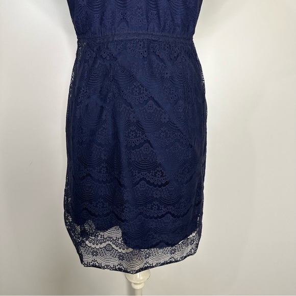 Fossil Penny Lace Cap Sleeve Dress Navy - Picture 11 of 15